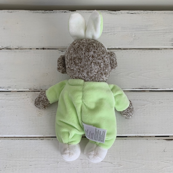 Sock Monkey Plush Rattle “Happy Easter" - Picture 3 of 8